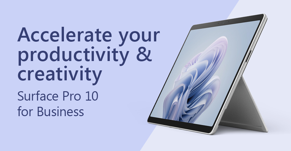 The most adaptive 2-in-1 with AI: Surface Pro 10 for Business