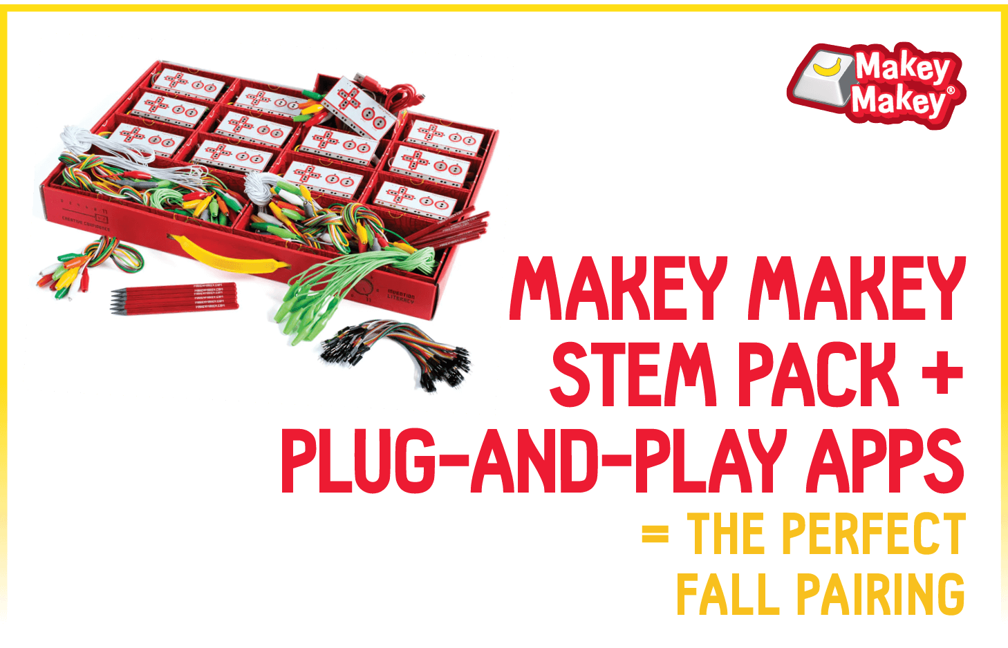 Makey makey stem pack and plug-and-play apps equal the perfect fall pairing.