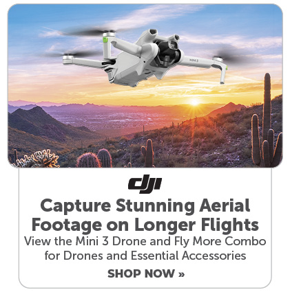 DJI: Keep Capturing Stunning Aerial Footage on Longer Flights Than Ever. View the Mini 3 Drone and Fly More Combo for Drones and Essential Accessories.
