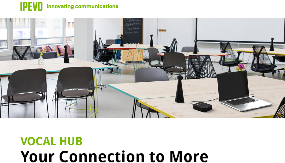 IPEVO. innovating communications. Vocal Hub. Your Connection to More.