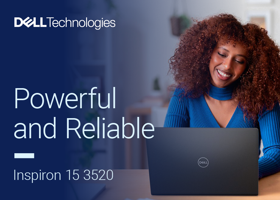 Dell Technologies. Powerful and reliable. Inspiron 15 3520.