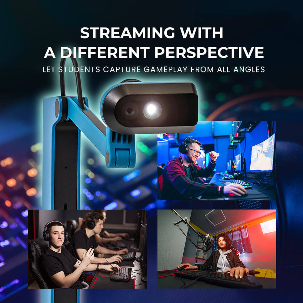 Streaming With a different perspective. Let students capture gameplay from all angles.