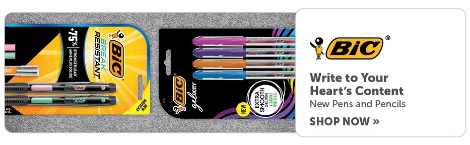 Write till Your Hearts Content. 
New Pens and Pencils from BIC. Shop now.