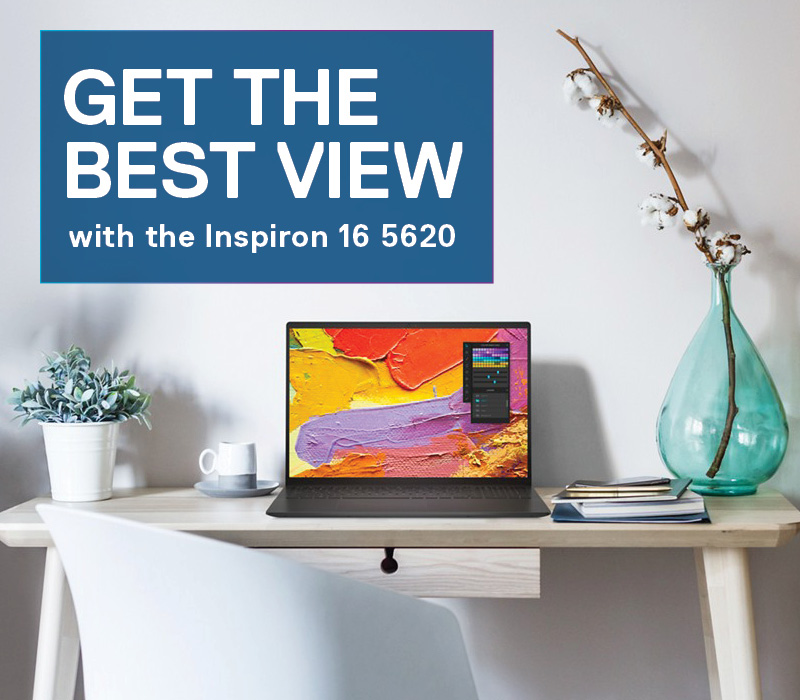 Get the best view with the Inspiron 16 Laptop 5620