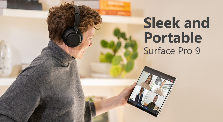 Sleek and portable, Surface Pro 9