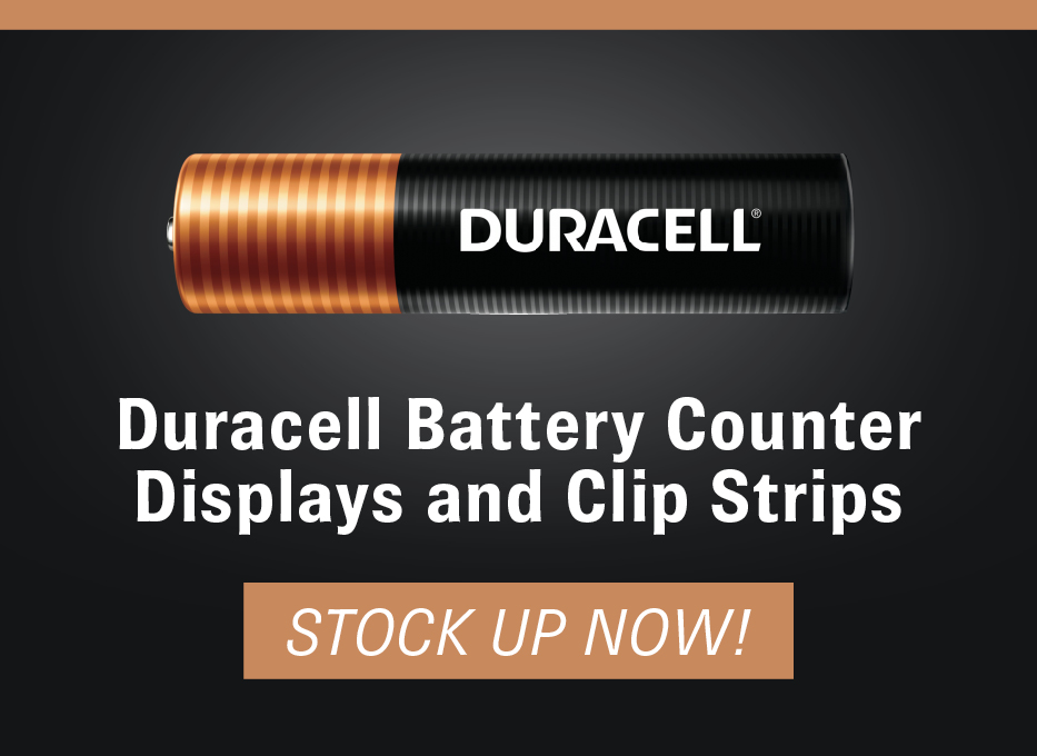 Duracell Battery Counter Displays and Clip Strips--Stock Up Now!