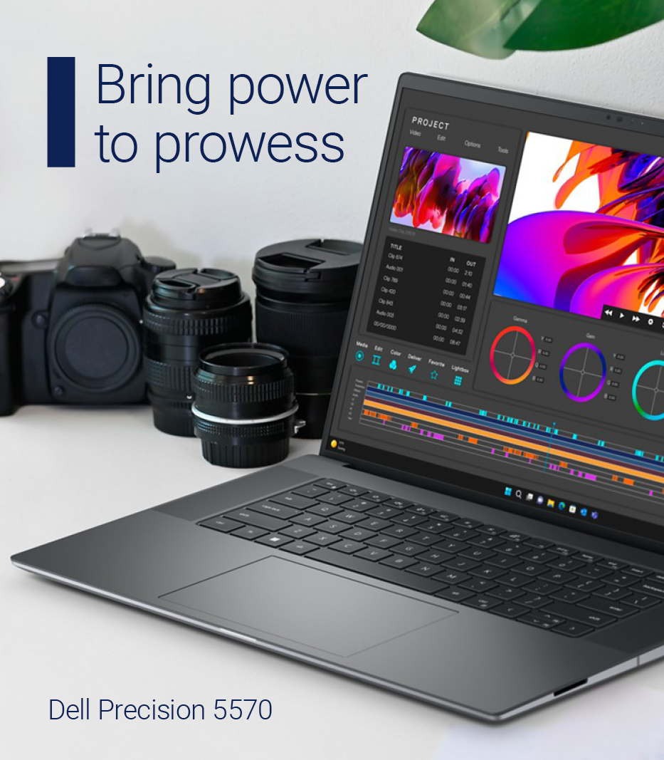 Bring power to prowess. Dell Precision 5570.